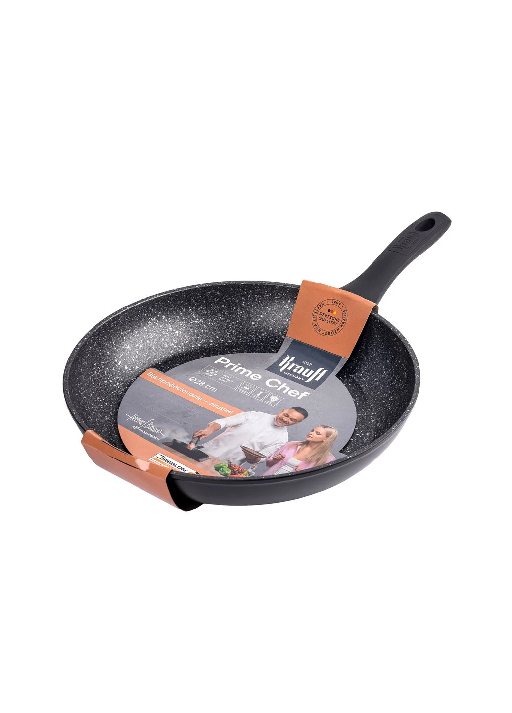 Набір сковорідок 20см, 26см, 28см Prime Chef + ПОДАРУНКИ: сумка шопер та набір кухонних дощок Krauff (381773134)