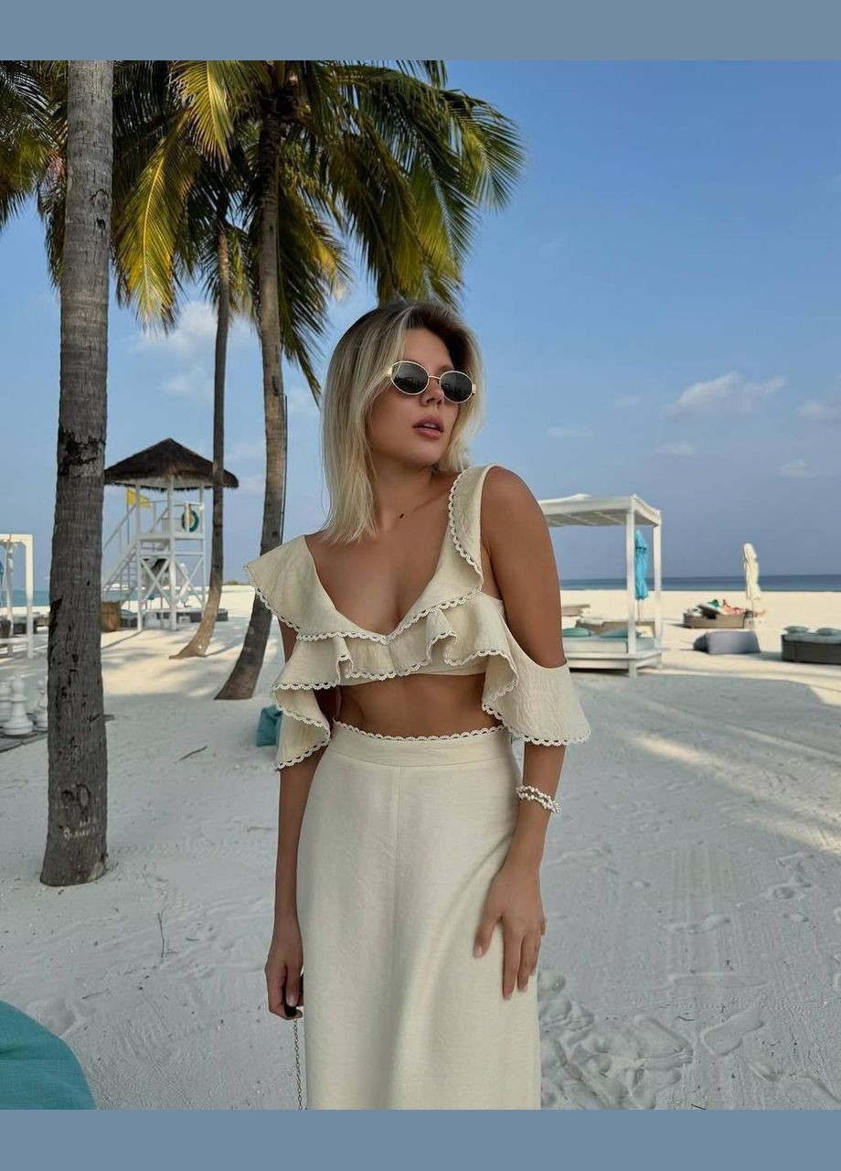 Літній костюм з спідницею та топом Adelante (336549834)