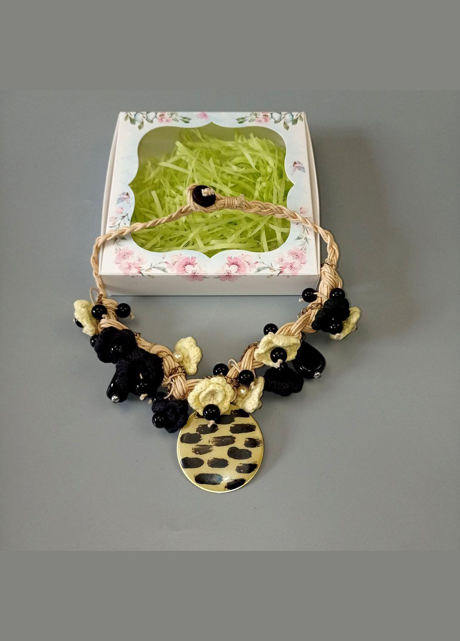 Очень эффектные бусы ручной работы в стиле бохо в подарочной коробке+подарок No Brand (342384728)