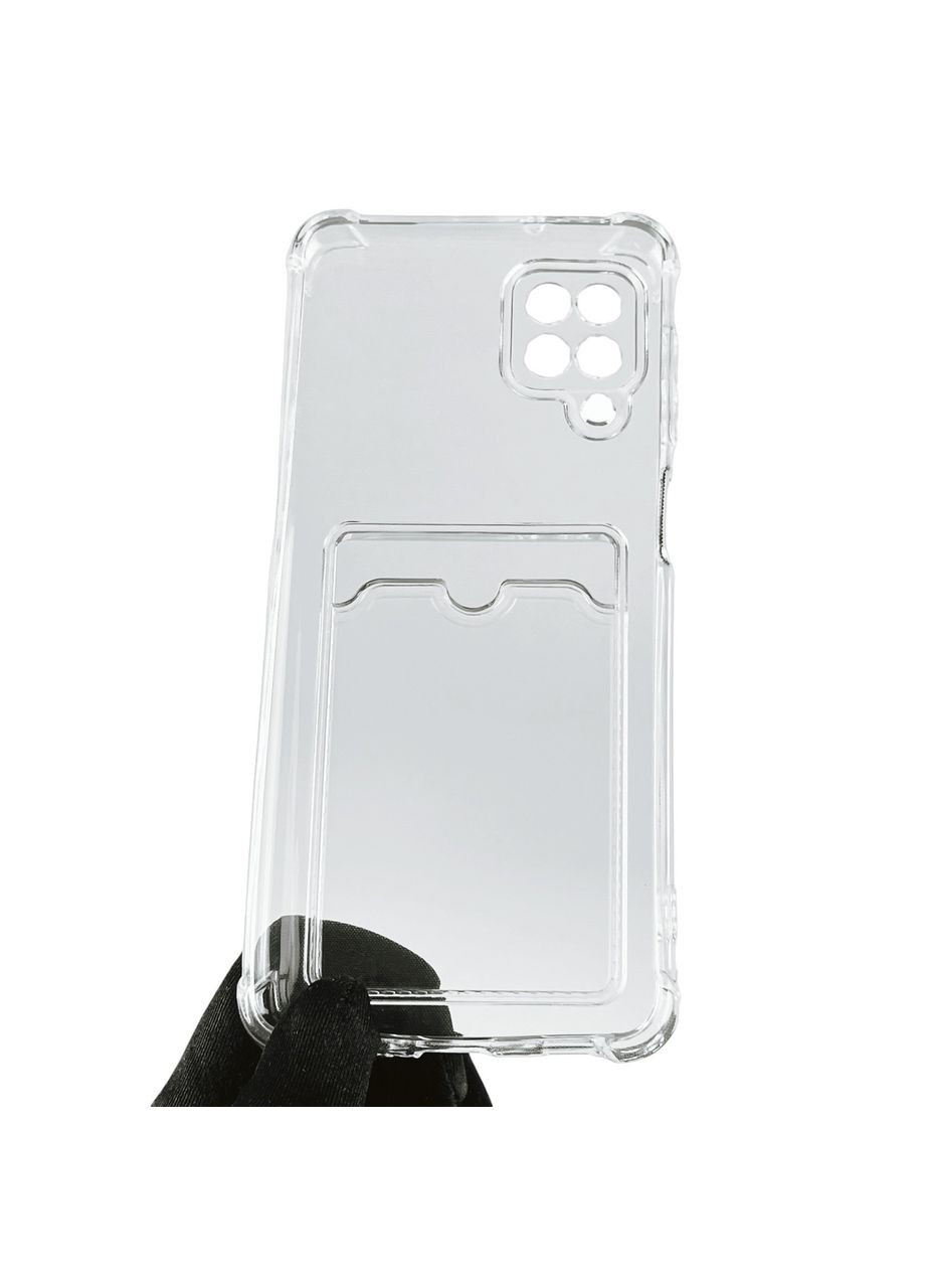 Чохол для Galaxy A12 SM-A127F з бронь кутами з кишенею для візиток карток k-pop на самсунг а12 прозорий Samsung (366023205)