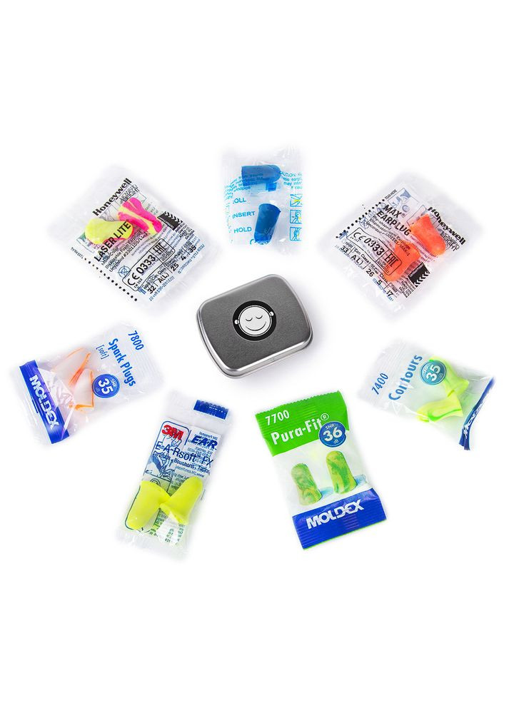 Пробний набір пінних берушів для чоловіків Multibrand 7 пар з футляром (950-02c) Фабрика Тиші (369550285)