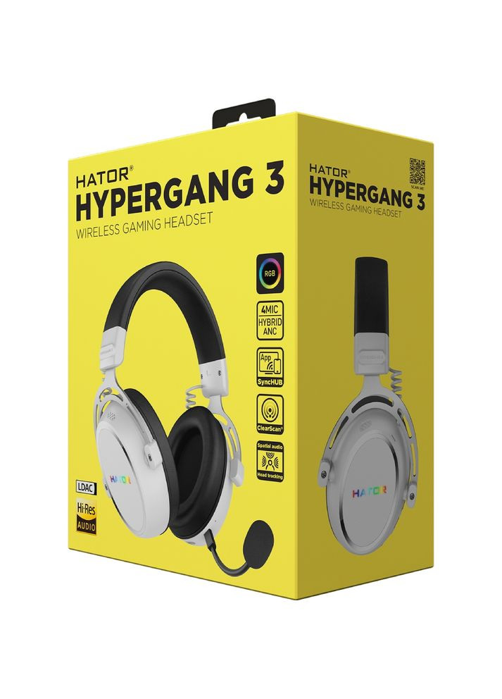 Гарнитура HYPERGANG 3 Hi-Res Wireless White (ESH56) Hator (341485248)