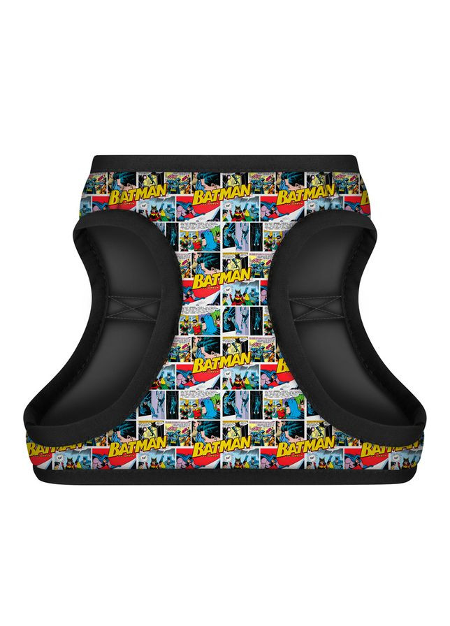 Шлея для собак мягкая Clothes с QR паспортом, рисунок "Бэтмен комикс",, В 28-31 см, С 20-22 см WAUDOG (363199957)