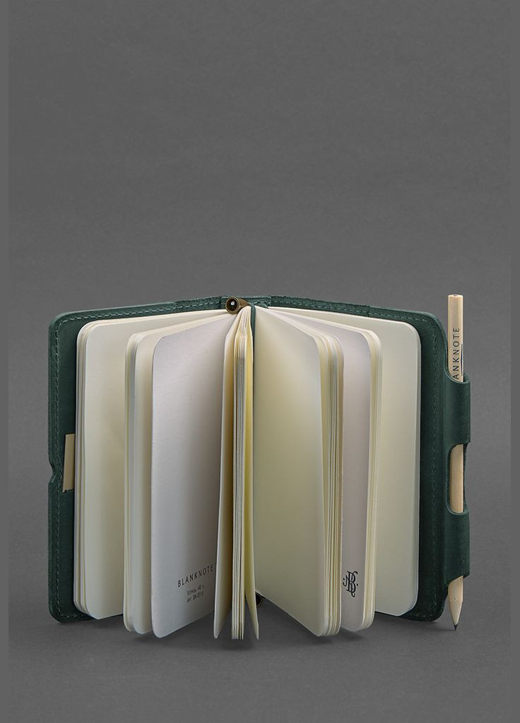 Шкіряний блокнот (Софт-бук) 3.0 зелений Crazy Horse (A-026386) BlankNote (328961490)