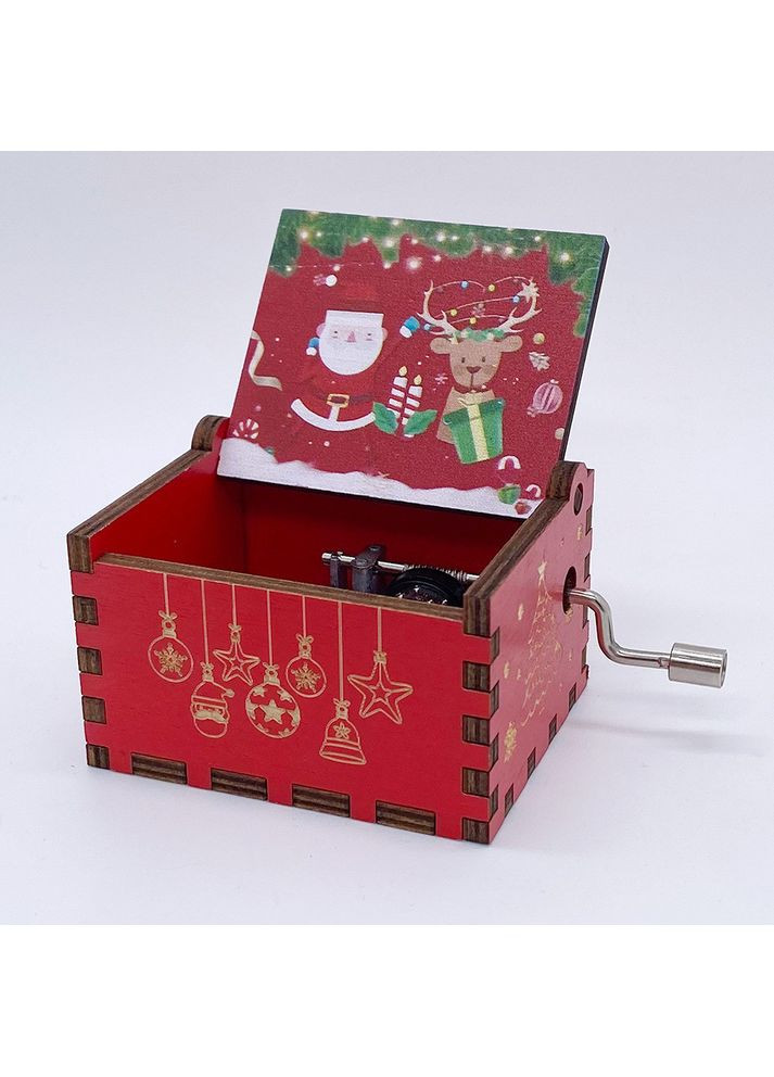 Музыкальная шкатулка Merry Christmas (Рождество) красная No Brand (370872817)