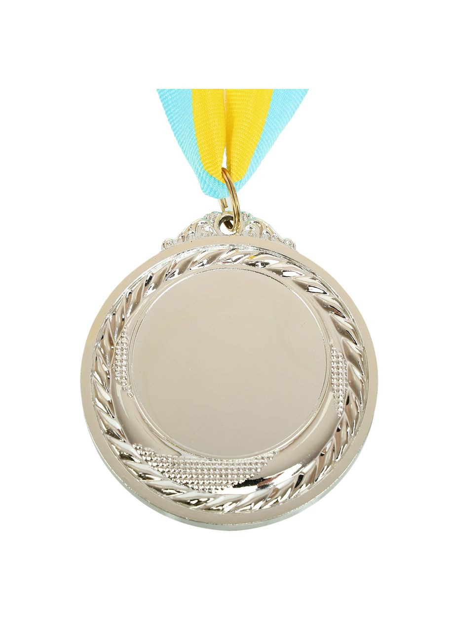 Заготовка медалі спортивної пластикової зі стрічкою ø6,5см C-1482 (30g, 2-срібло) SP-Sport (370139951)