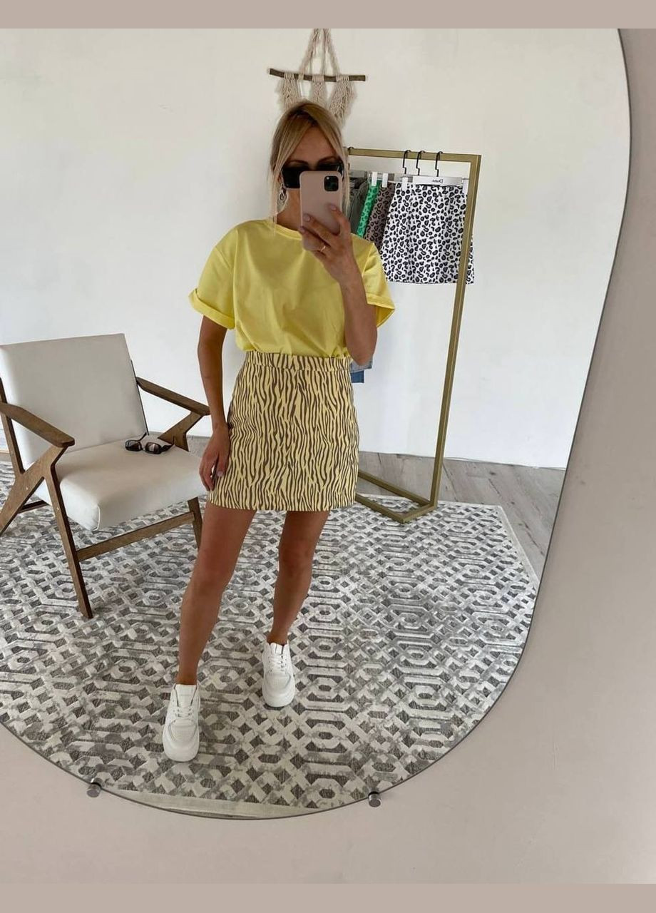 Базовая футболка oversize из натурального хлопка No Brand - (345643622)