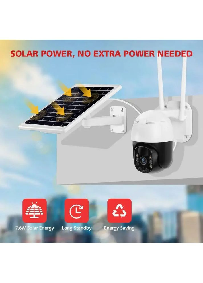 Поворотна погодозахисна сонячна камера безпеки 4G solar cam 1080P Grand (363833967)