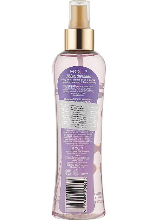 Спрей для тіла - So...? Ibiza Dreams Body Mist 200ml (1007978-43355) So…? (368632196)