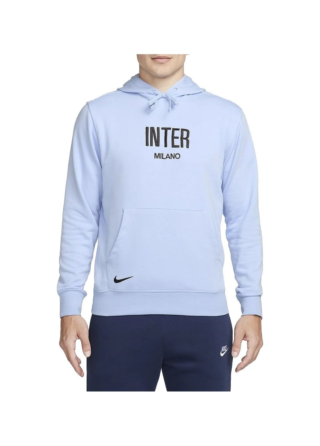 Худи мужские Hooded Sweatshirt Inter M Nsw Club Hoodie Po Ft Light Blue Nike (364662327)