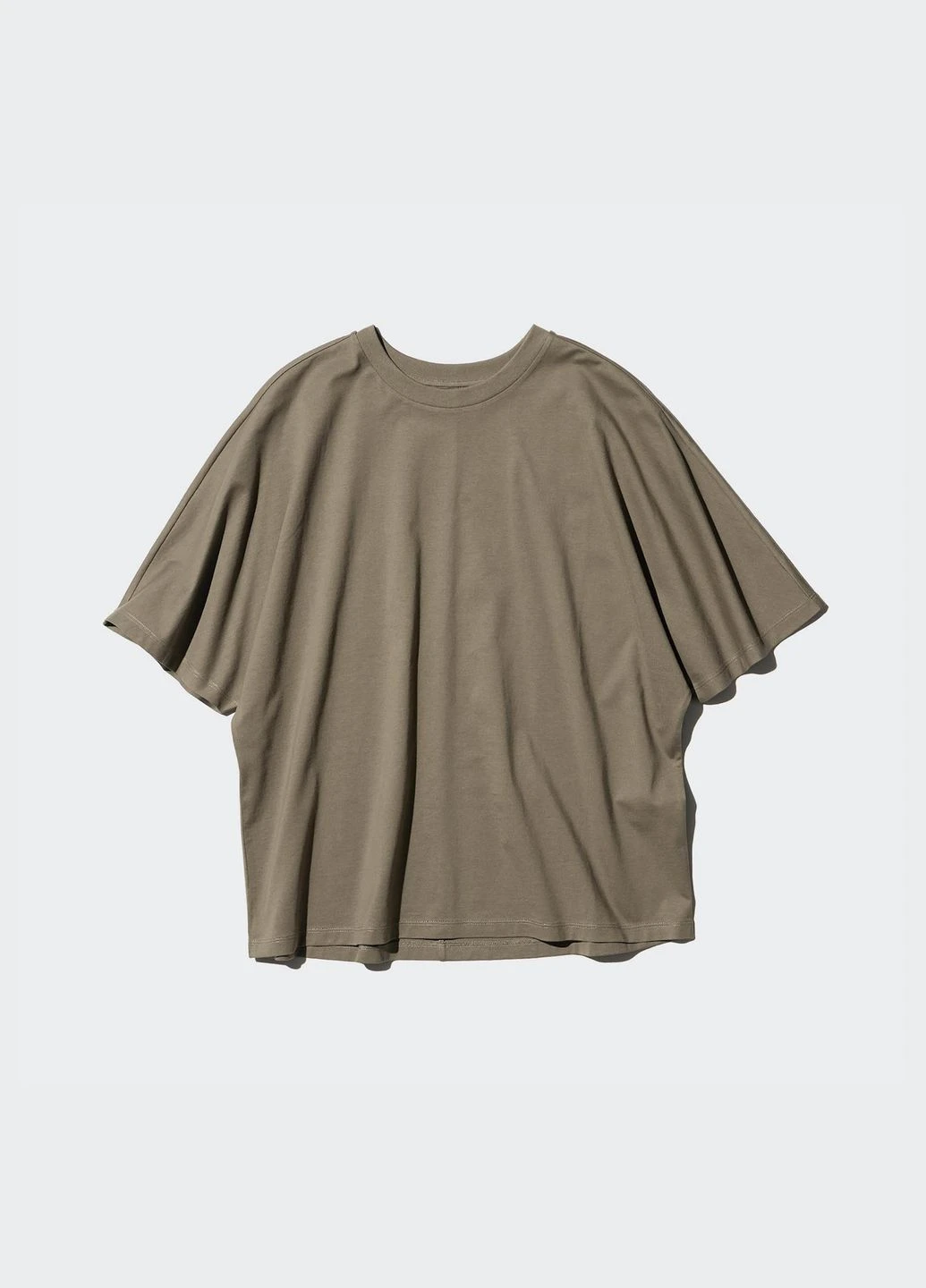 Бавовняна розслаблена футболка 470122-olive Uniqlo (359479513)