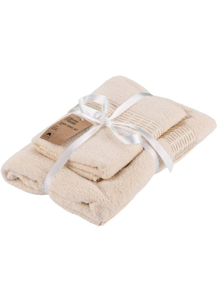 Набір рушників Lotus 2шт Ivory (ART2357IV) Ardesto бежевий