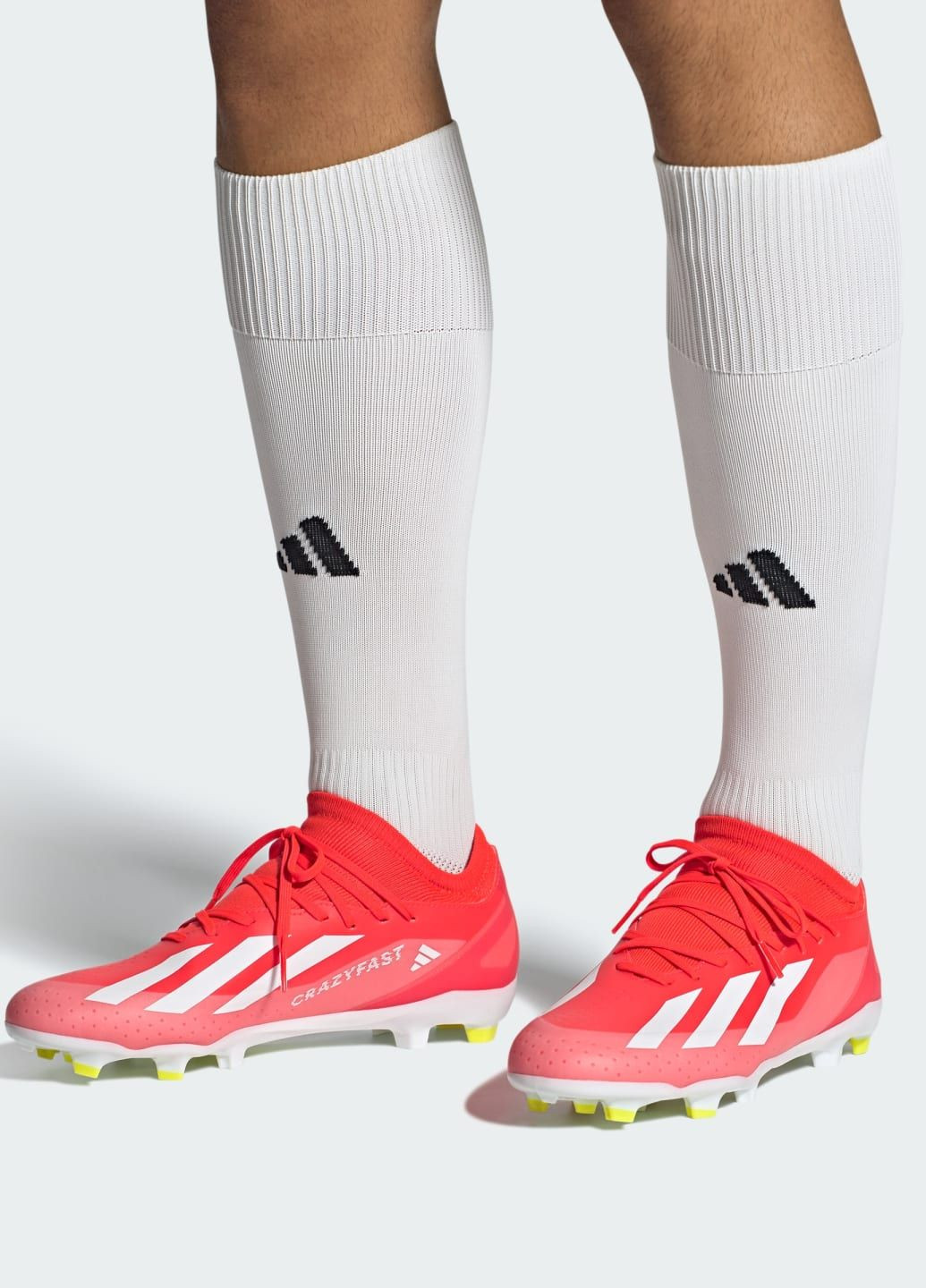 Оранжевые всесезонные футбольные бутсы x crazyfast league firm ground adidas