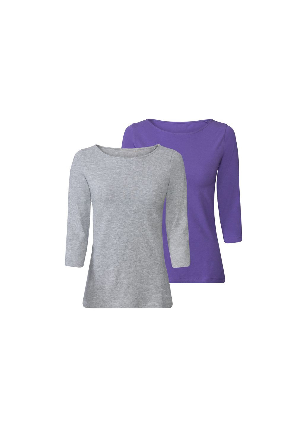 Футболка-лонгслів набір 2 шт. для жінки LYCRA® 428131 Різнобарвний Esmara (337467834)