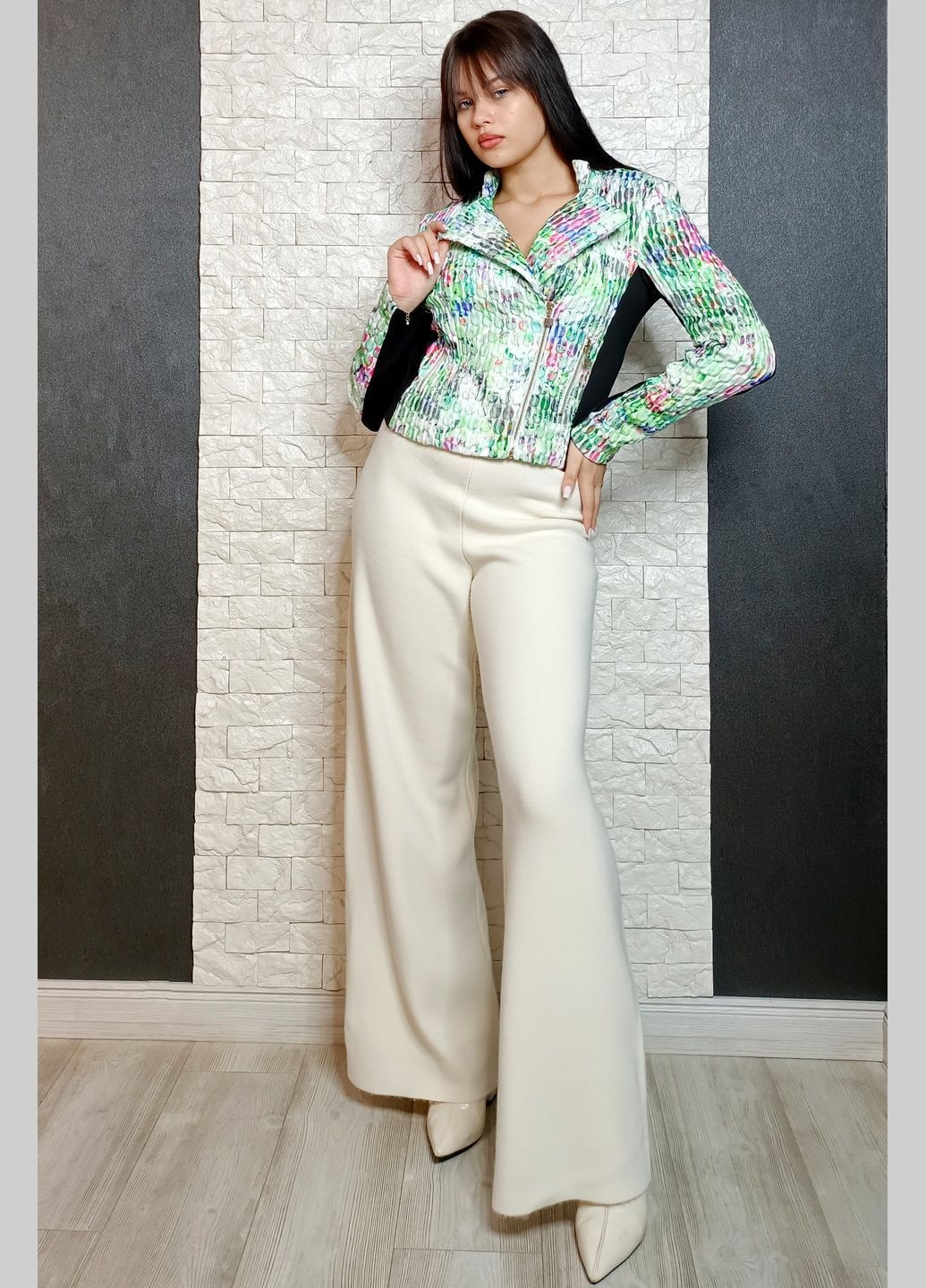 Комбінована демісезонна куртка косуха косуха Pois легка трикотажна