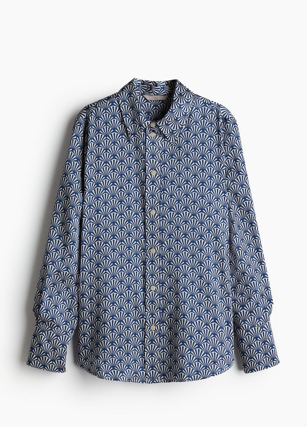 Синяя классическая рубашка с рисунком H&M