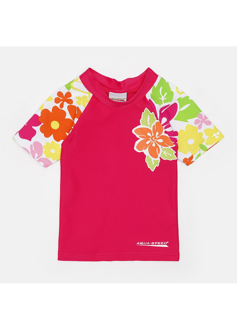 Футболка для купання T-SHIRT FLOWER 2120 374 110 см Рожевий/Мультиколор (5908217621214) Aqua Speed (333961962)