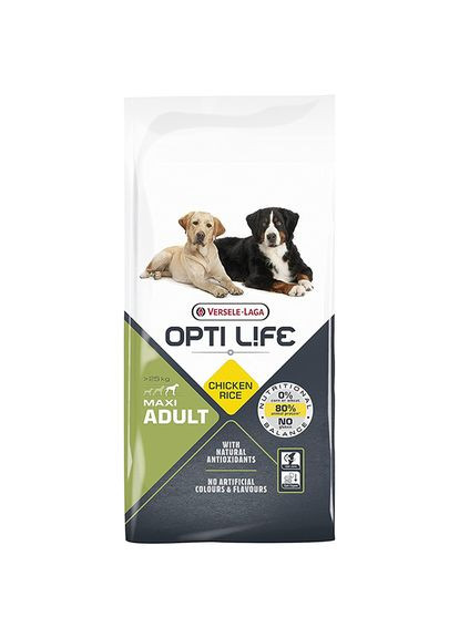 Сухой корм для взрослых собак больших пород Opti Life Adult Maxi с курицей 12.5 кг (5410340311400) Versele-Laga (341537609)