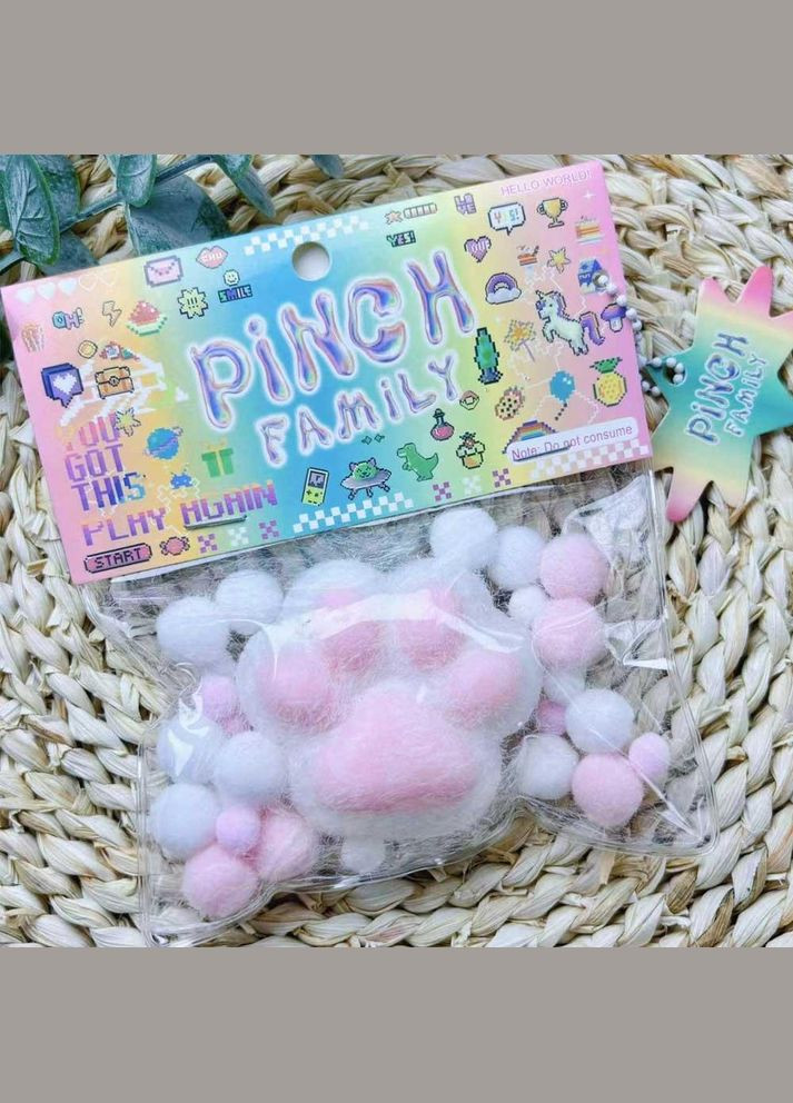 Антистрес сквіш іграшка котяча лапка рожева (IY0032_2) No Brand (317252770)