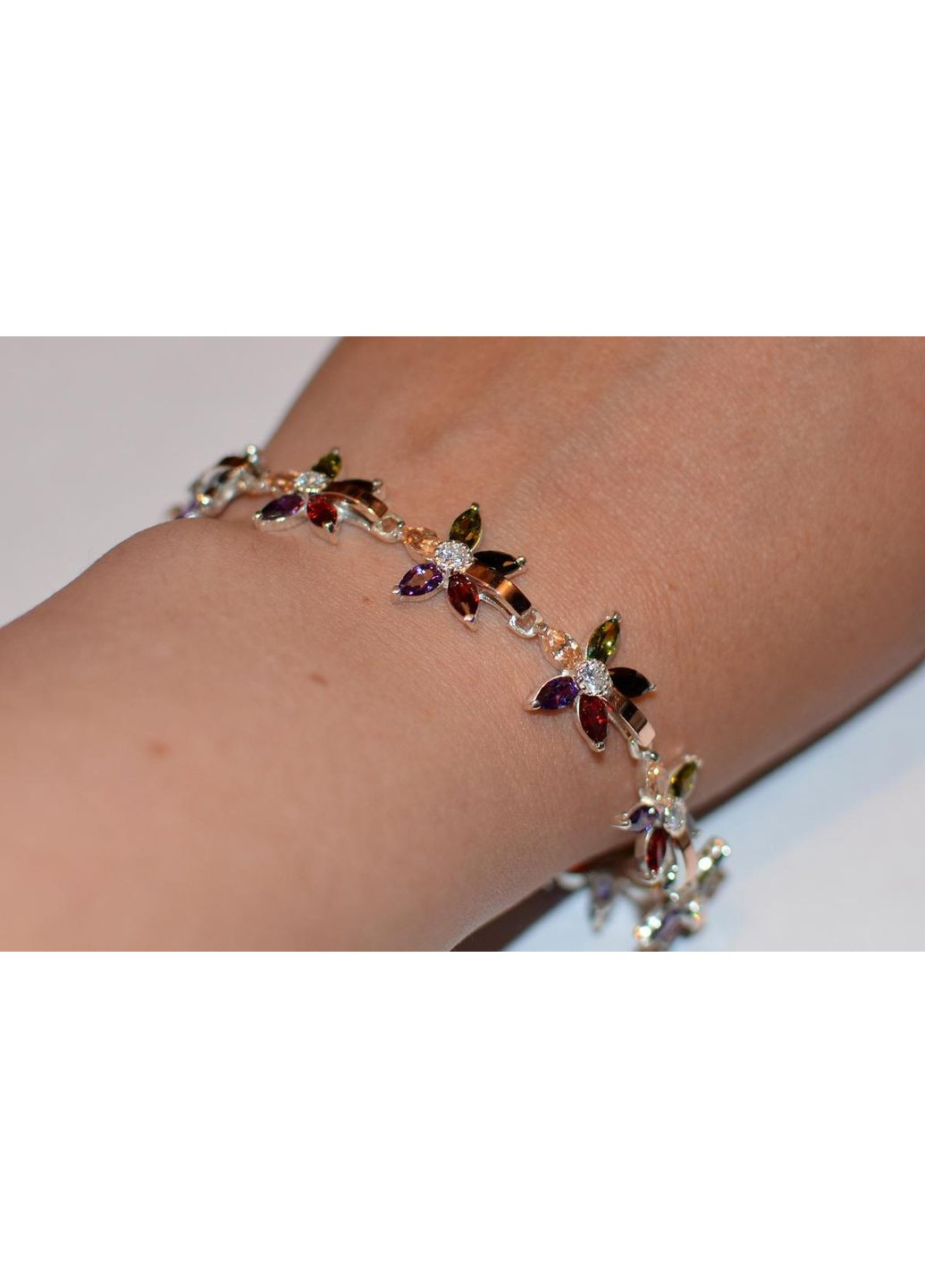 Серебряный браслет с напайками из золота Silver Style (367112781)