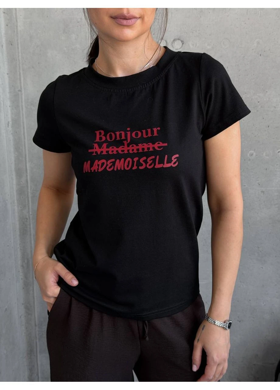Футболка з принтом Bonjour Mademoiselle Vakko - (395584205)