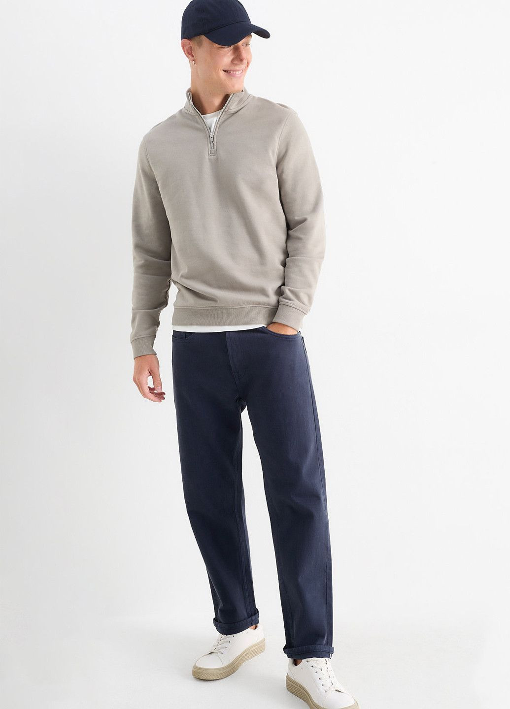 Темно-синие демисезонные джинсы C&A