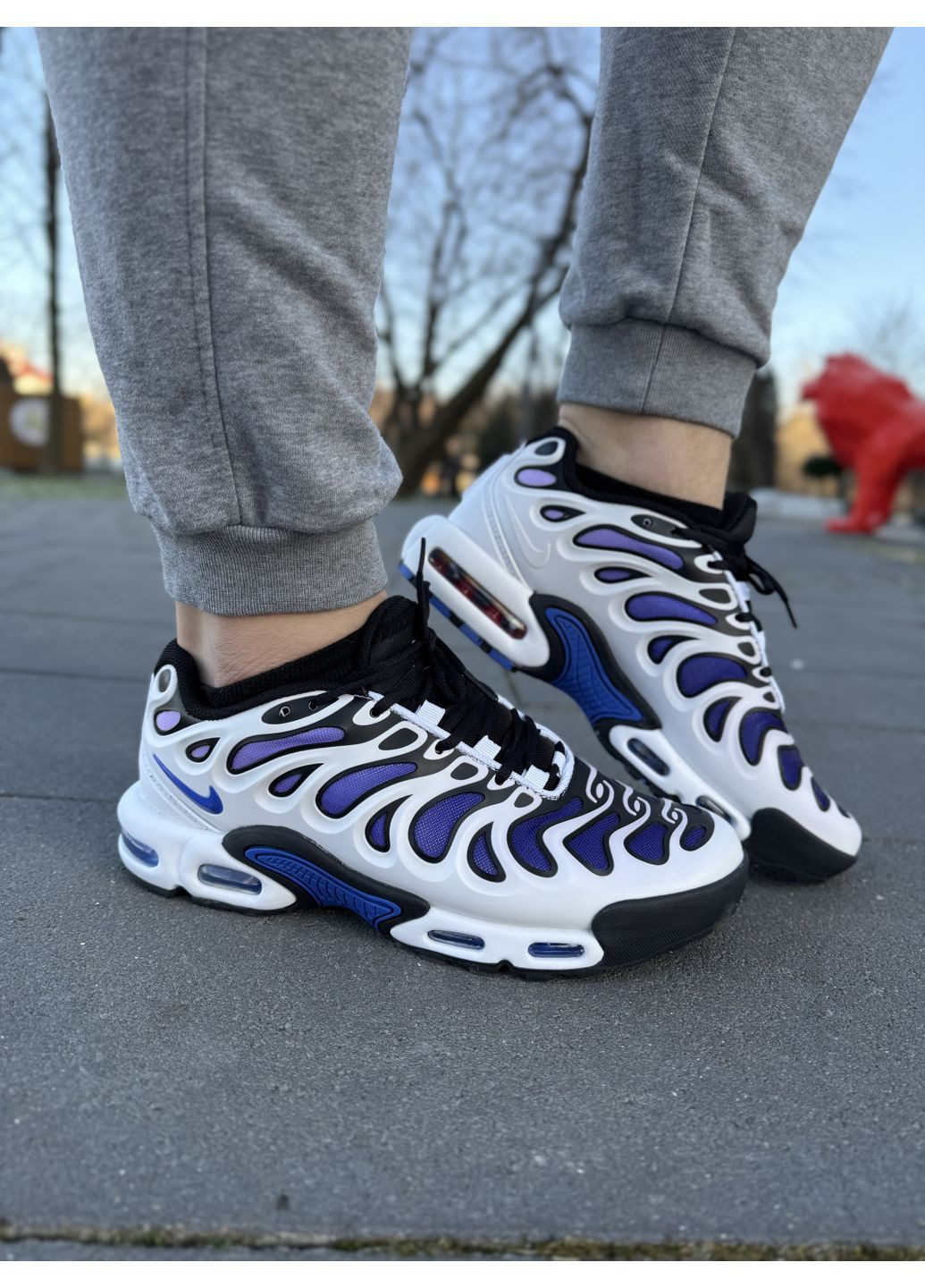 КРОССОВКИ ЖЕНСКИЕ NIKE AIR MAX TN PLUS DRIFT GREY PURPLE НАЙК АИР МАКС ТН ПЛЮС No Brand серые демисезоны (367176569)