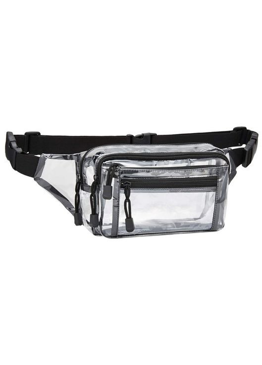 Бананка 10412 прозрачная поясная сумка черная No Brand (313235581)