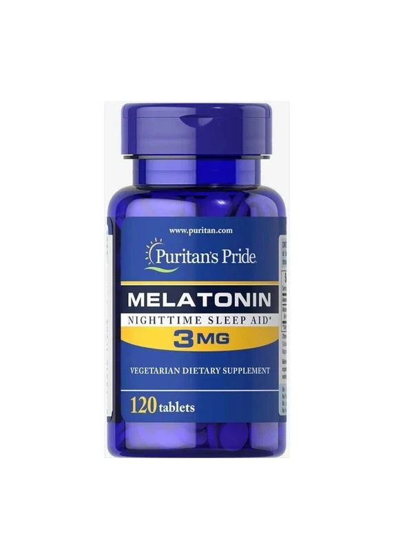 Мелатонін Puritan's Pride (Melatonin) 3 мг 120 таблеток Puritans Pride (380042556)