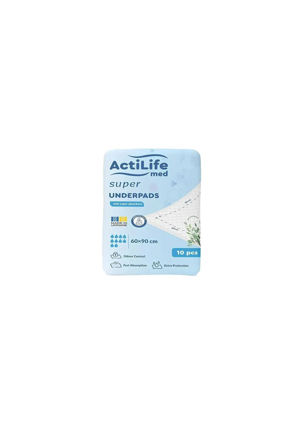 Пеленки для малышей Med Super 60 х 90, 10 шт (4820174981433) ActiLife Med Med Super 60 х 90, 10 шт (378868602)