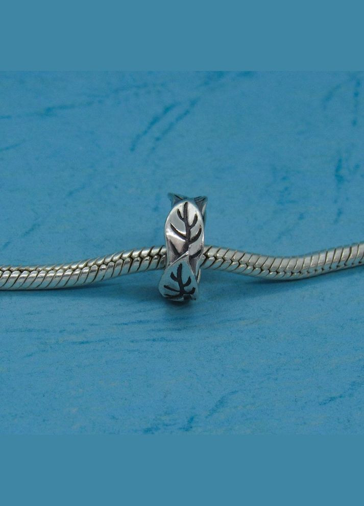 Серебряный шарм "Листочки" No Brand (350667307)