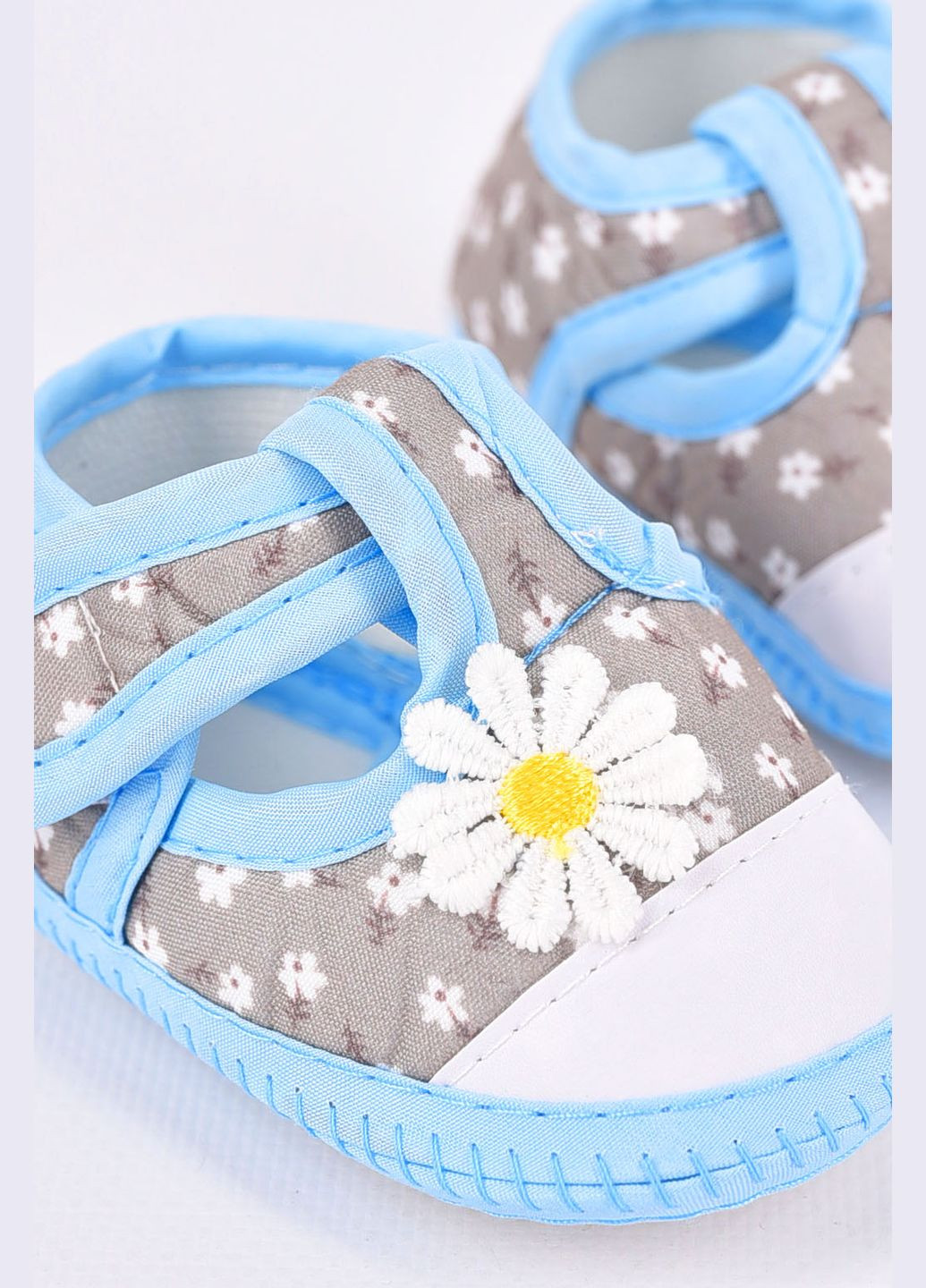 Пінетки дитячі для дівчинки сірого кольору Let's Shop (322812351)