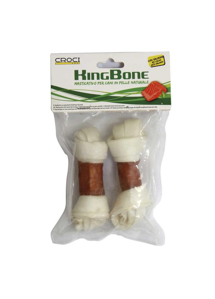 Ласощі для собак Кістка Лосось жилована вузлова King Bone Salmon, 11 см, 30 гр, 2шт/уп C1003464 Croci (295932027)