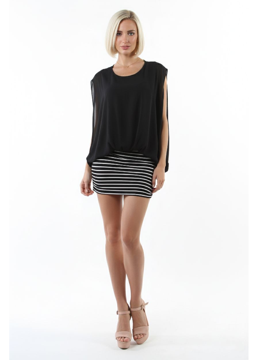 Літня пляжна туніка Чорний Number Nine (336214089)