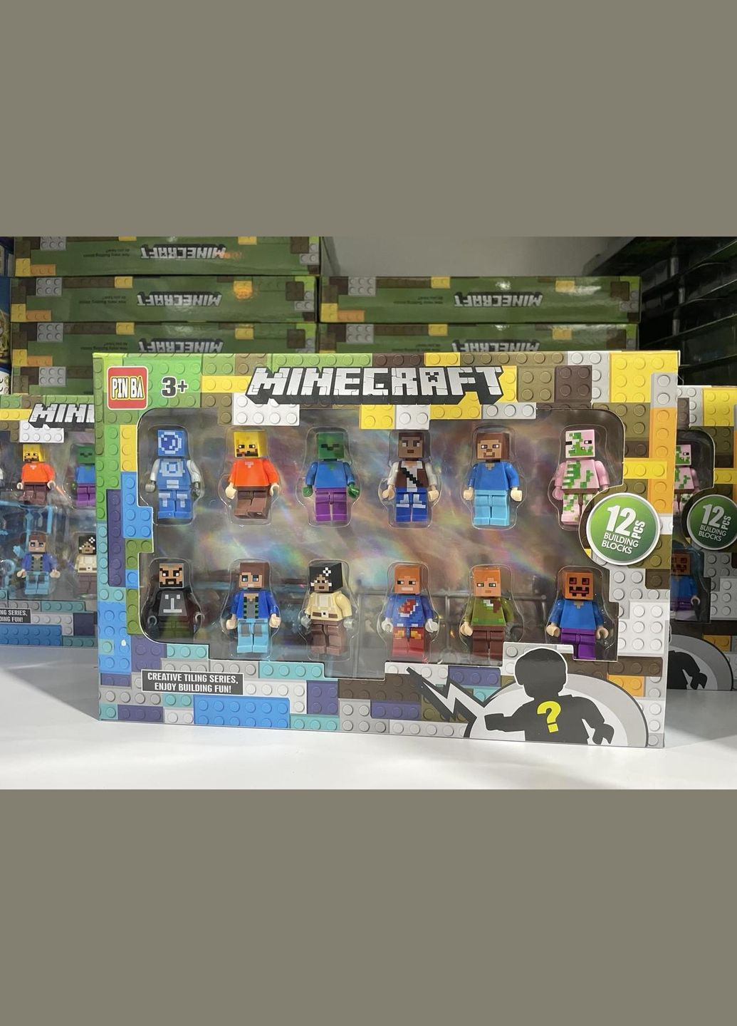 Набір фігурок Minecraft 12 героїв зі зброєю Модельки Майнкрафт No Brand (350354662)