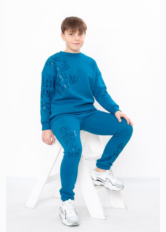 Теплый костюм для мальчика (штаны и свитшот) с надписями (p-12016) Носи своє (363043569)