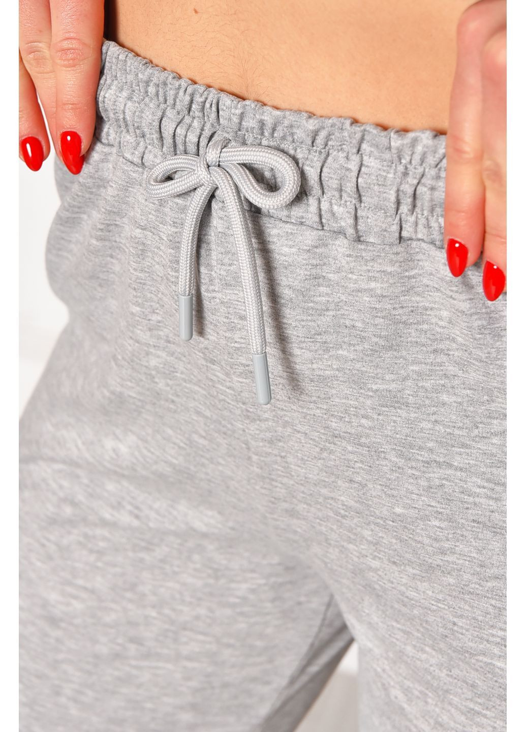 Спортивні штани жіночі однотонні темно-сірого кольору Let's Shop (369445351)
