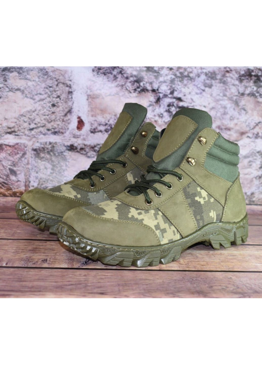 Чоловічі Демісезонні Тактичні Берці. 36-48р Олива+Піксель. Натуральна гідрофобна шкіра! MSDM-1029 No Brand (301137901)