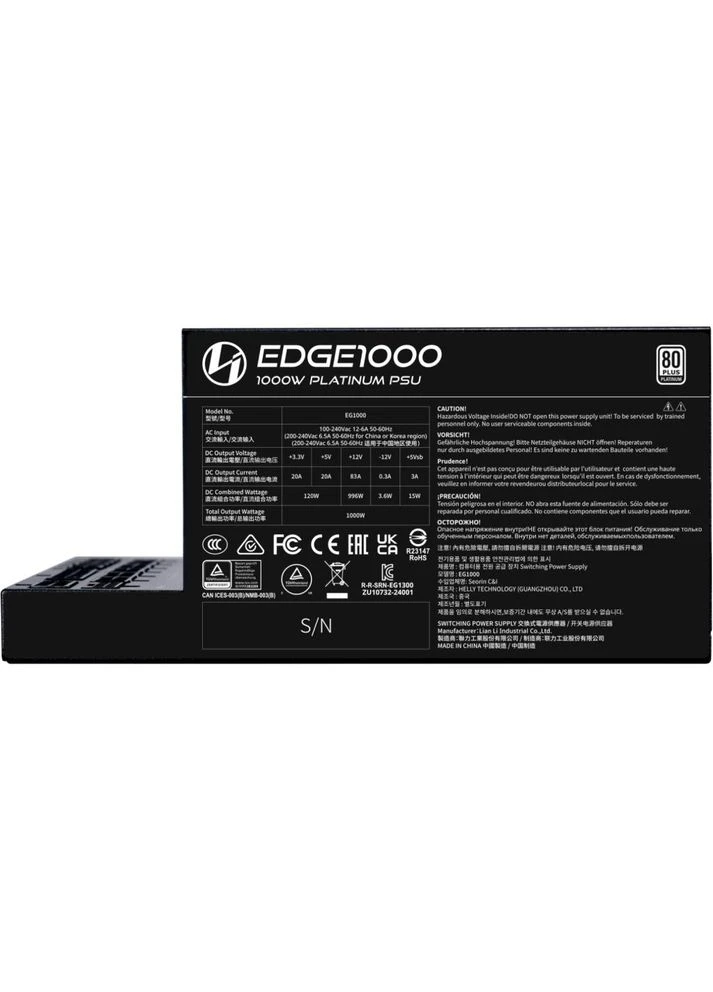 Блок питания 1000W EDGE1000 (G9P.EG1000.BE00.EU) Lian Li (390918708)