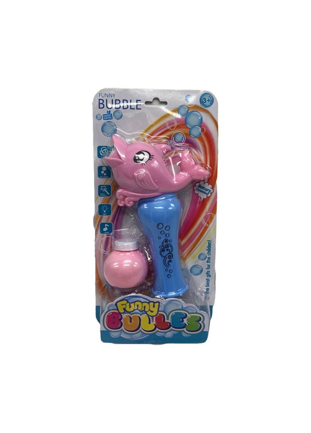 Генератор мильних бульбашок "Дельфін" зі світлом та звуком 6х35х16 см Bambi (289461512)