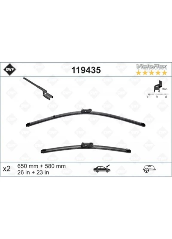 Щетка стеклоочистителя 119435 SWF (399084980)