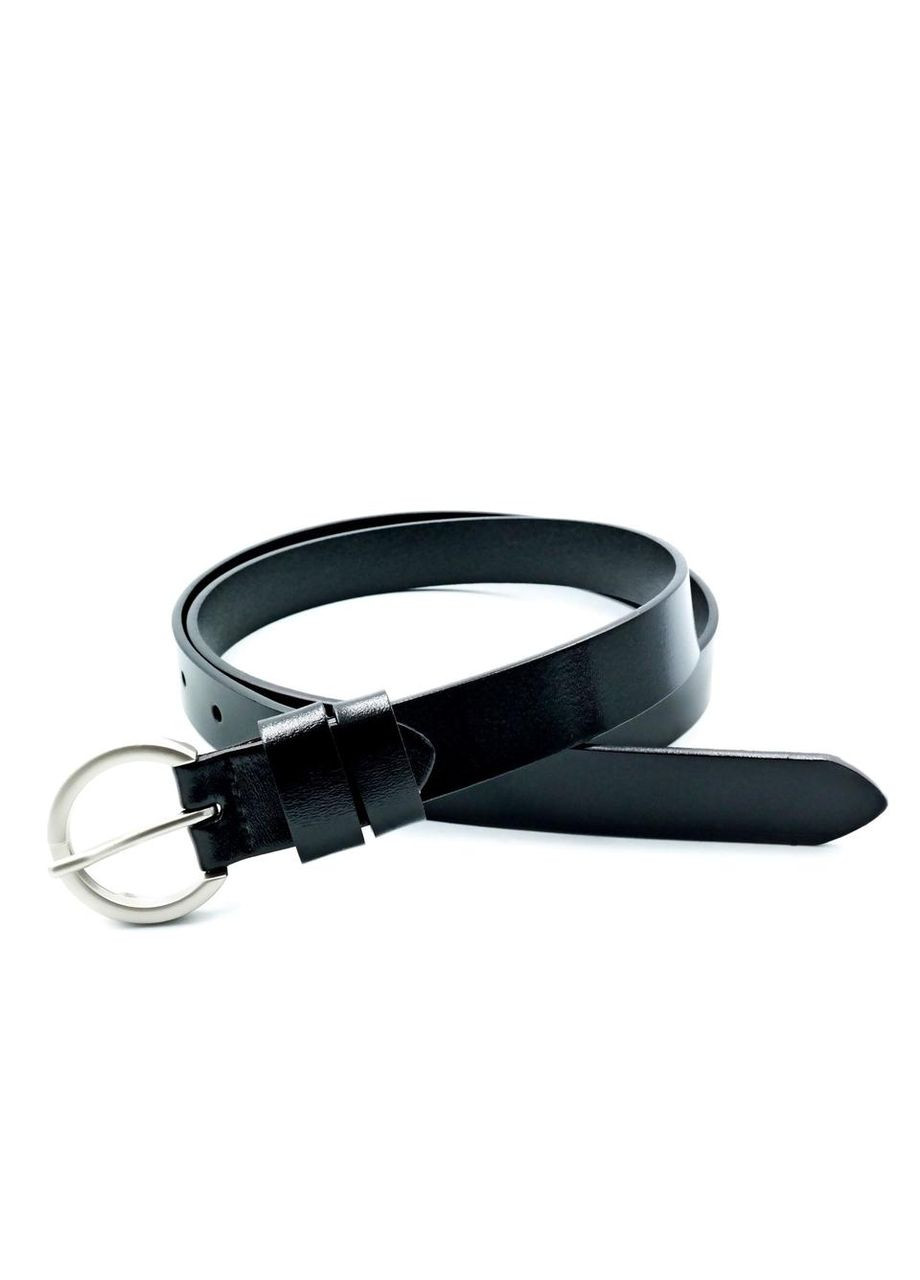 Жіночий шкіряний ремінь 2,3 х 100-115 см Чорний Weatro (340275257)