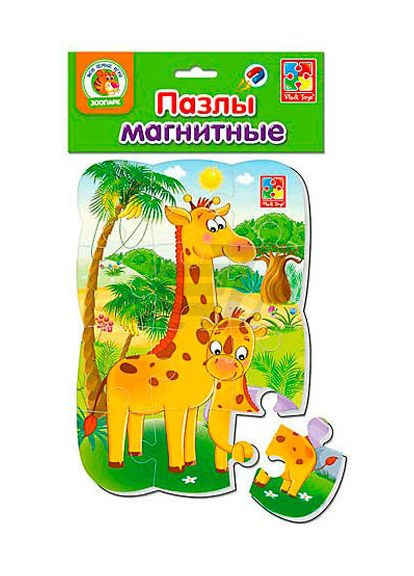 Детские пазлы на магните "Жирафики" А5 VT3205-79, 12 элементов Vladi toys (367970615)