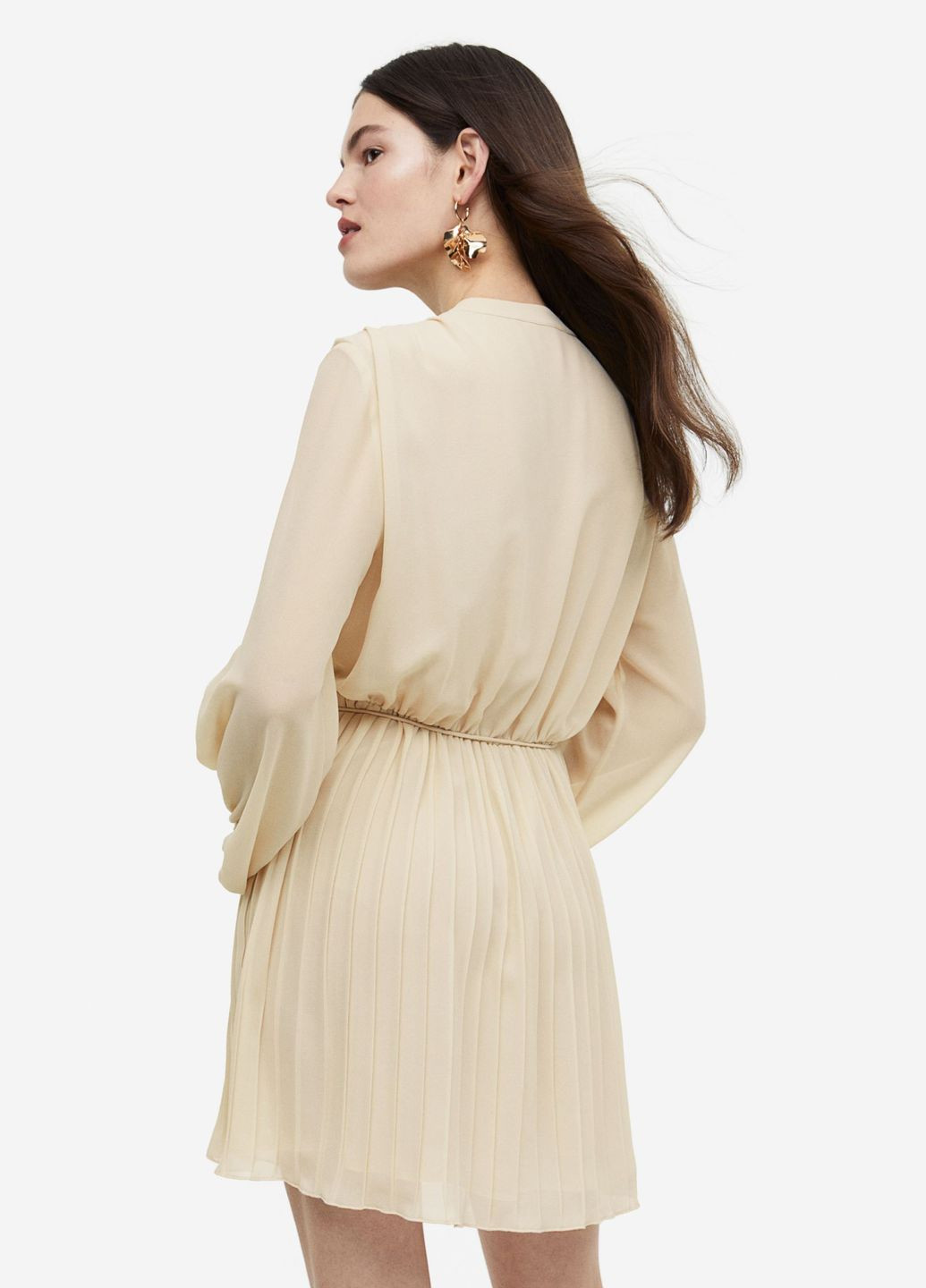 Світло-бежева повсякденний плаття, сукня H&M однотонна