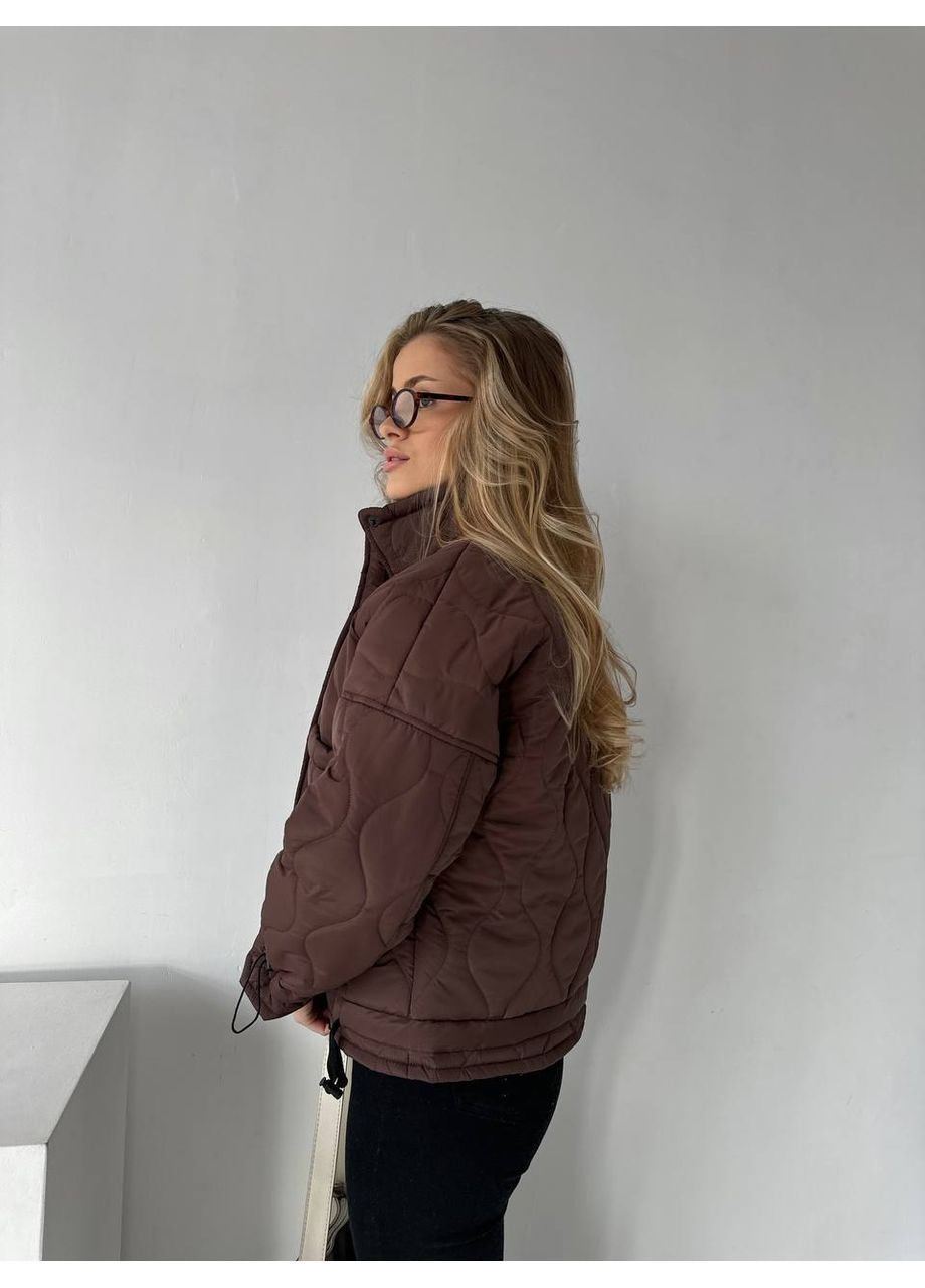 Коричнева демісезонна жіноча куртка No Brand