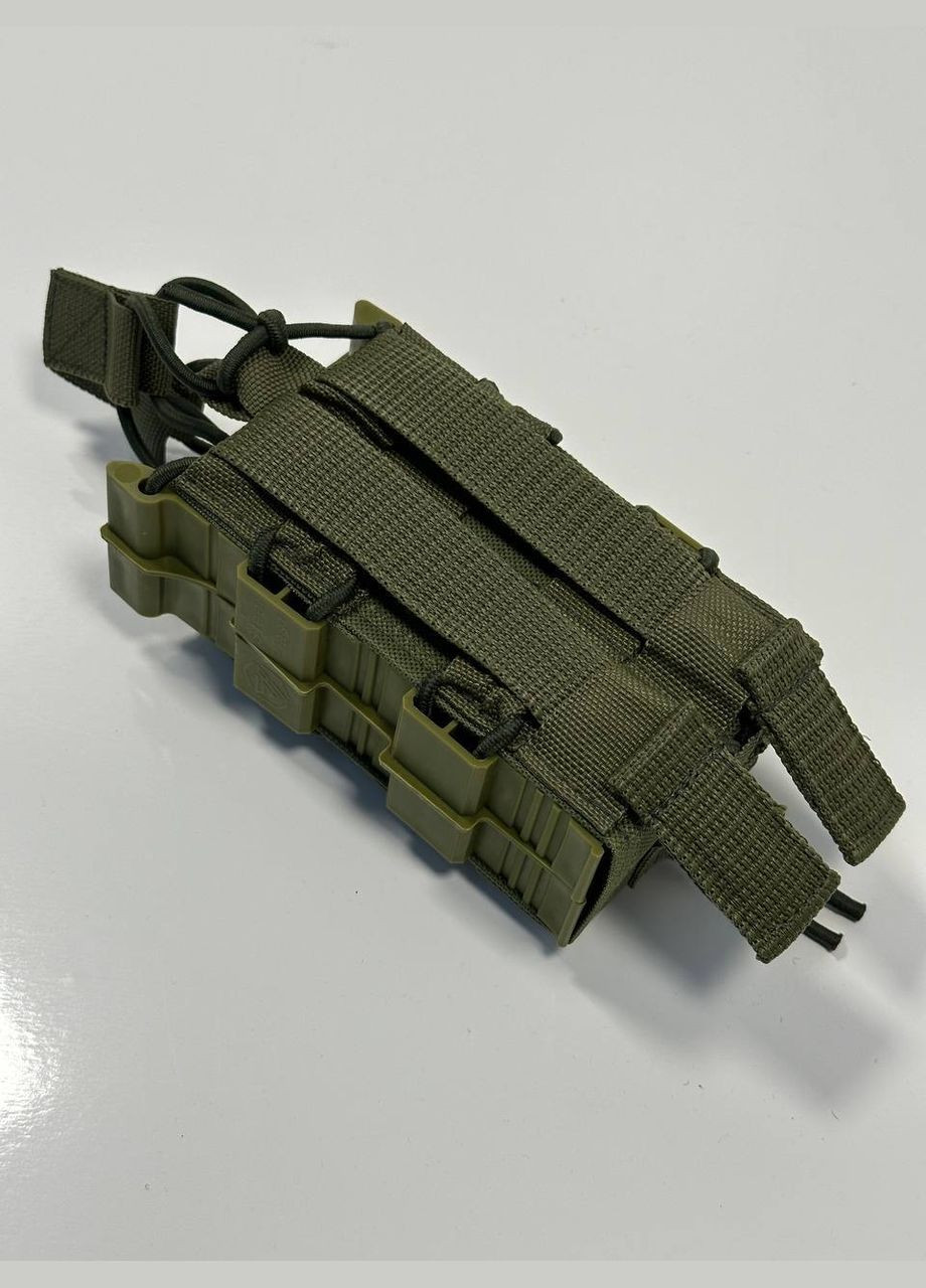 Итог на 2 магазина АК олива(хаки) молле, пластик, двойной UA (333011993)