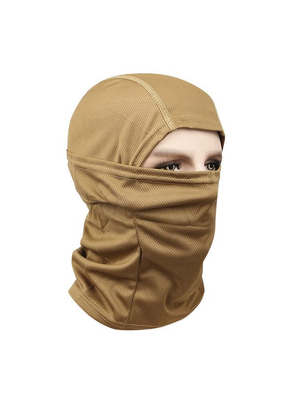 Lesko тактическая балаклава 001 brown маска демисезонная подшлемник 10 шт. коричневый производство - Китай