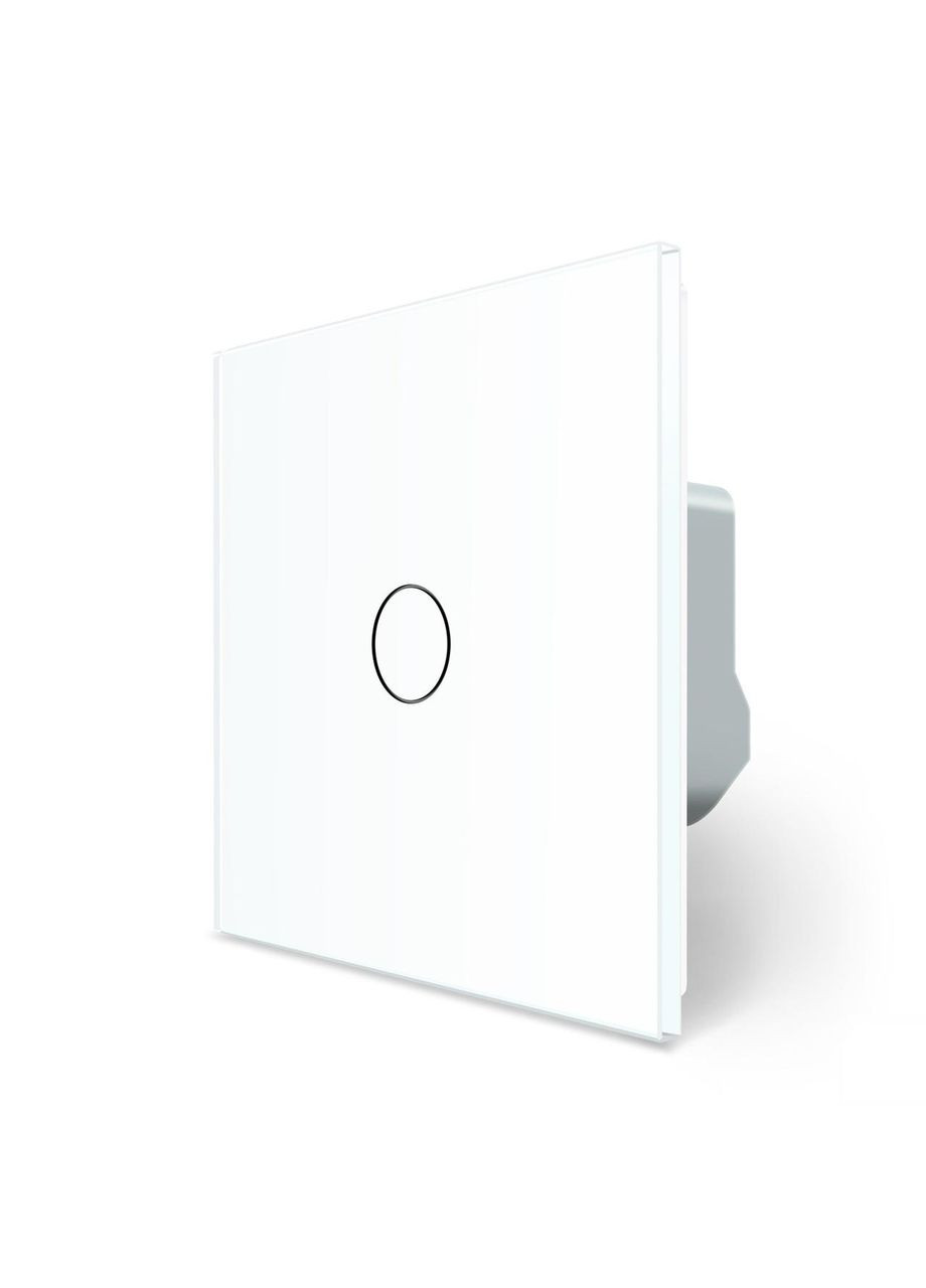 Розумний сенсорний ЕС вимикач 1 сенсор білий скло (VL-M7FC1Z2-2WP) Livolo (371777349)