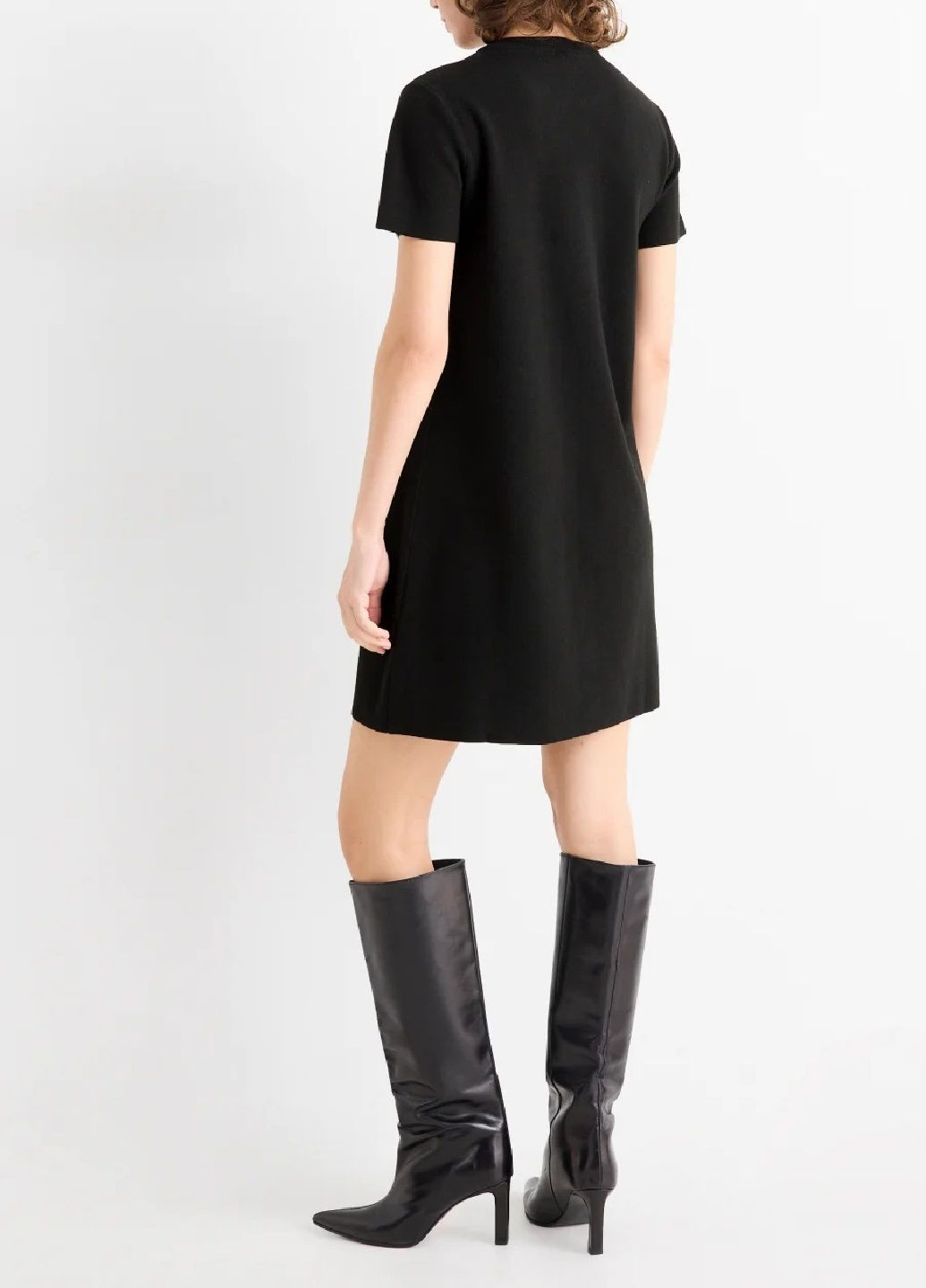 Черное платье C&A однотонное