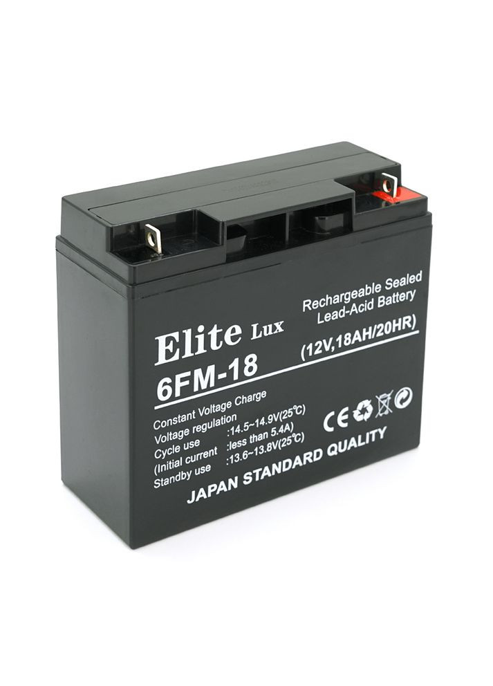 Аккумуляторная батарея Elite 12V 18Ah (181х77х167 мм), 4.2кг, Black, Q4 CHNT (315719261)
